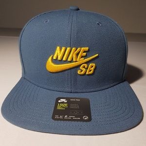 Nike SB Pro Blue Yellow Snap Back Hat One Size
